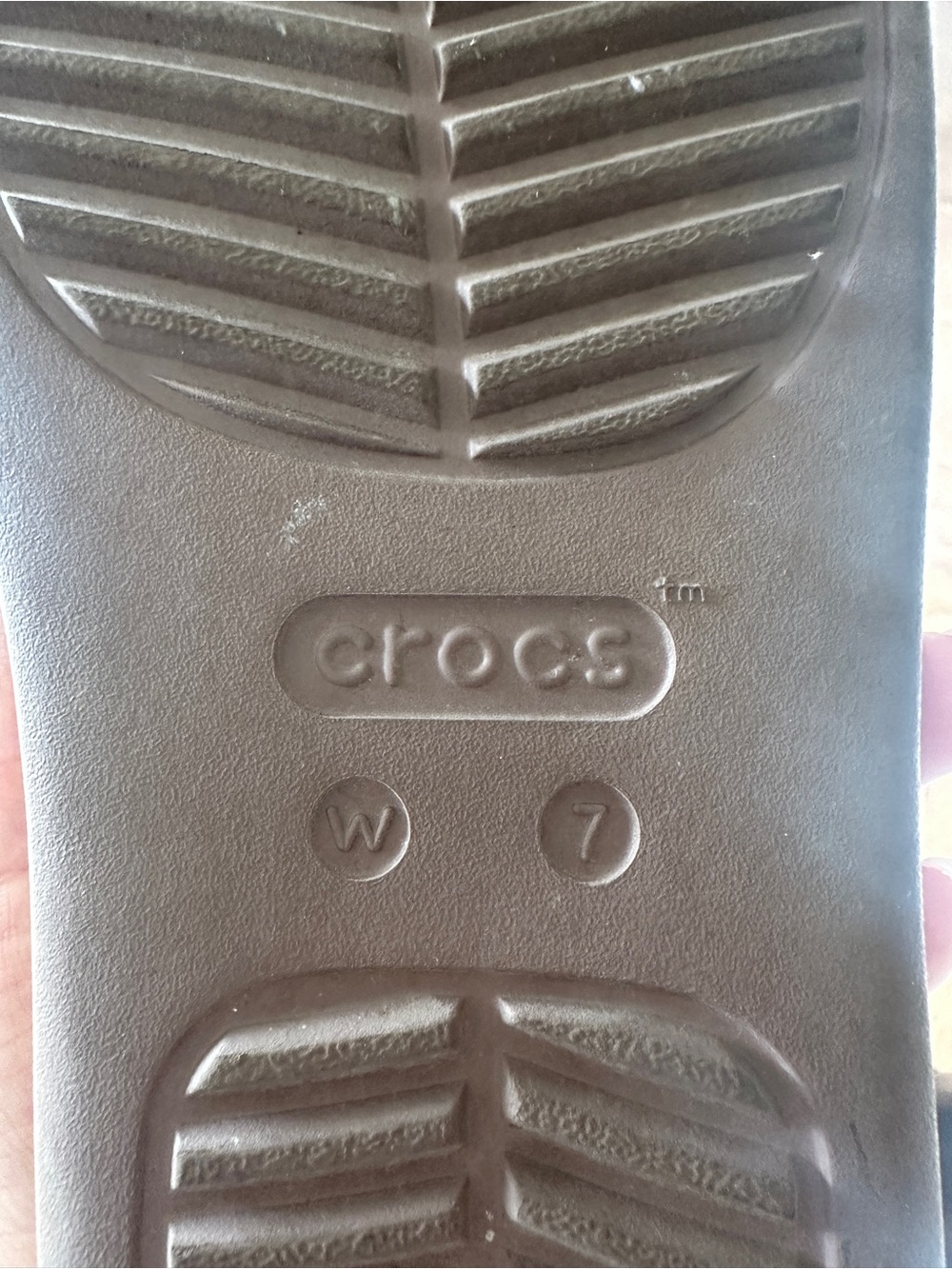 CROCS Women's Taupe Multi-Strap Slide Sandals - Picture 2 of 2